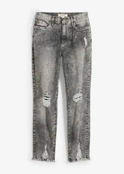 Mujer bonprix bonprix Vaqueros mom, high waist, con efecto roto