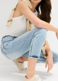 Mujer bonprix bonprix Vaqueros mom, high waist, low stretch, cropped