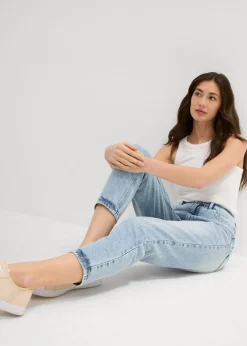 Mujer bonprix bonprix Vaqueros mom, high waist, low stretch, cropped