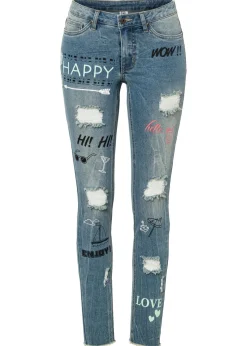 bonprix bonprix Vaqueros>Vaqueros pitillo de talle medio Denim