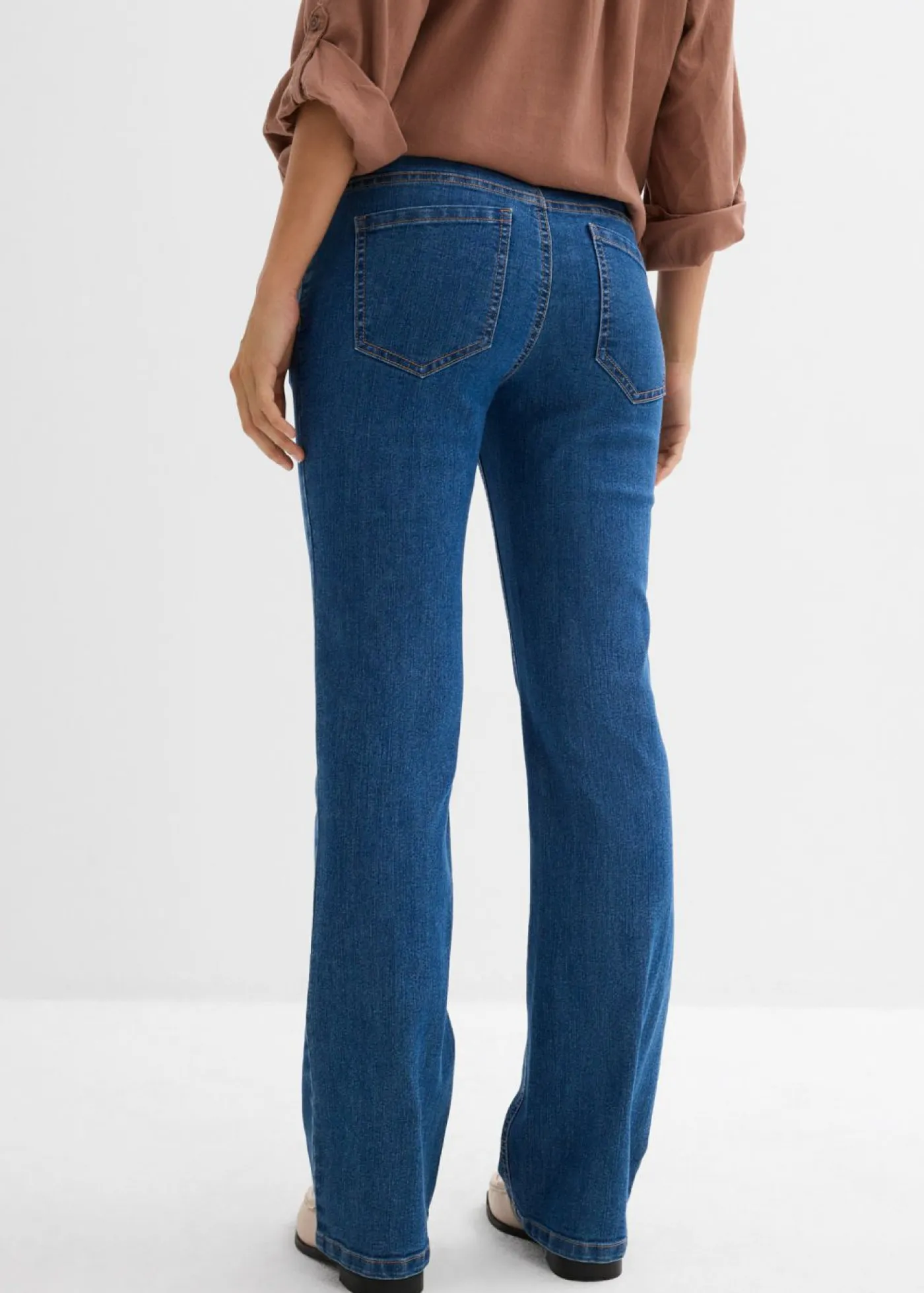 Mujer bonprix bonprix Vaqueros premamá de algodón orgánico con perneras ligeramente acampanadas