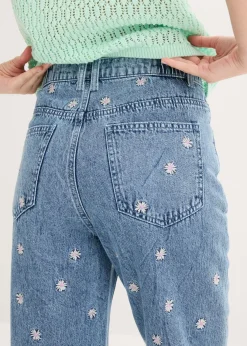 Mujer bonprix bonprix Vaqueros rectos de algodón con talle alto