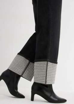 Mujer bonprix bonprix Vaqueros rectos de talle alto con dobladillo