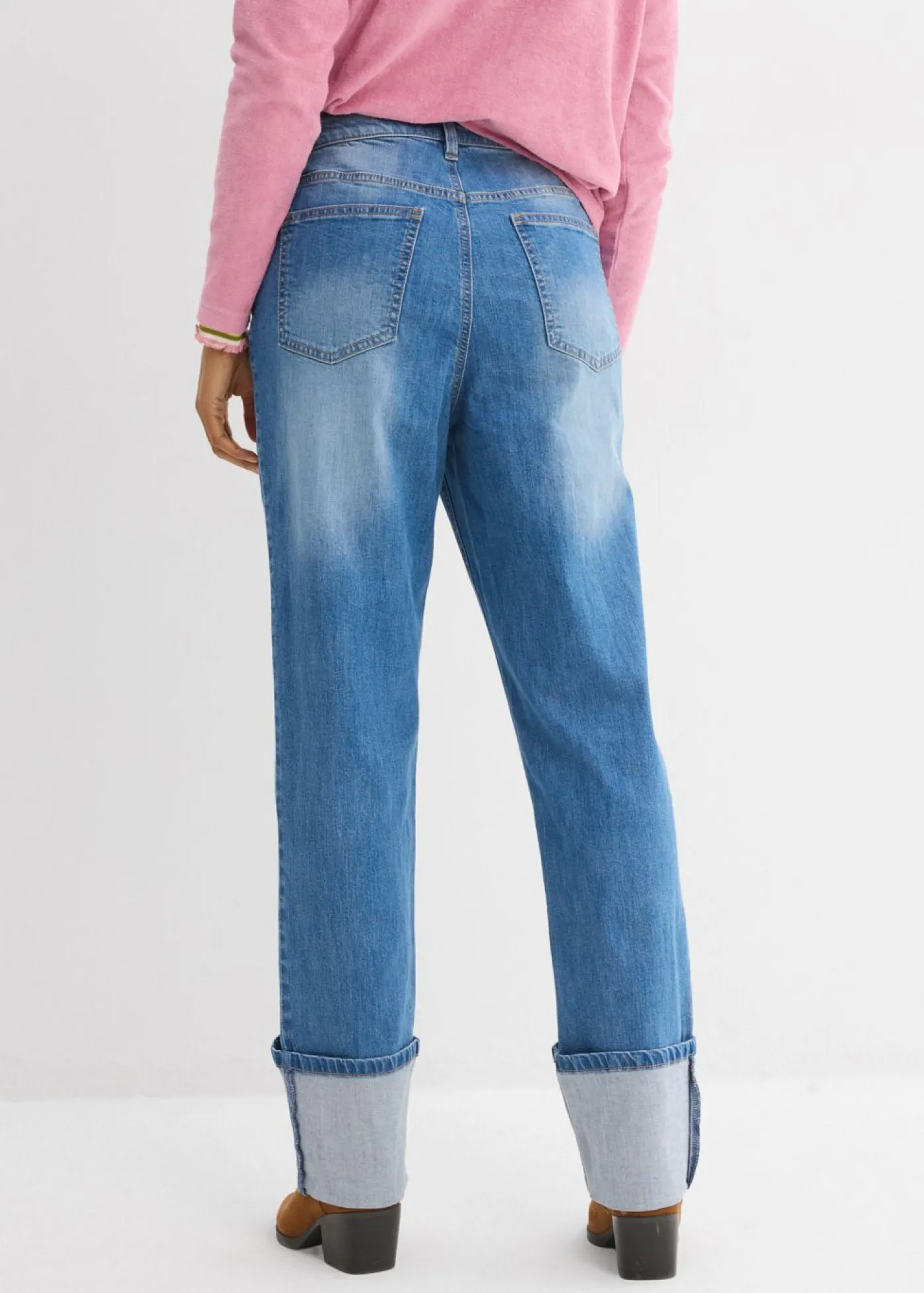 Mujer bonprix bonprix Vaqueros rectos holgados de talle alto