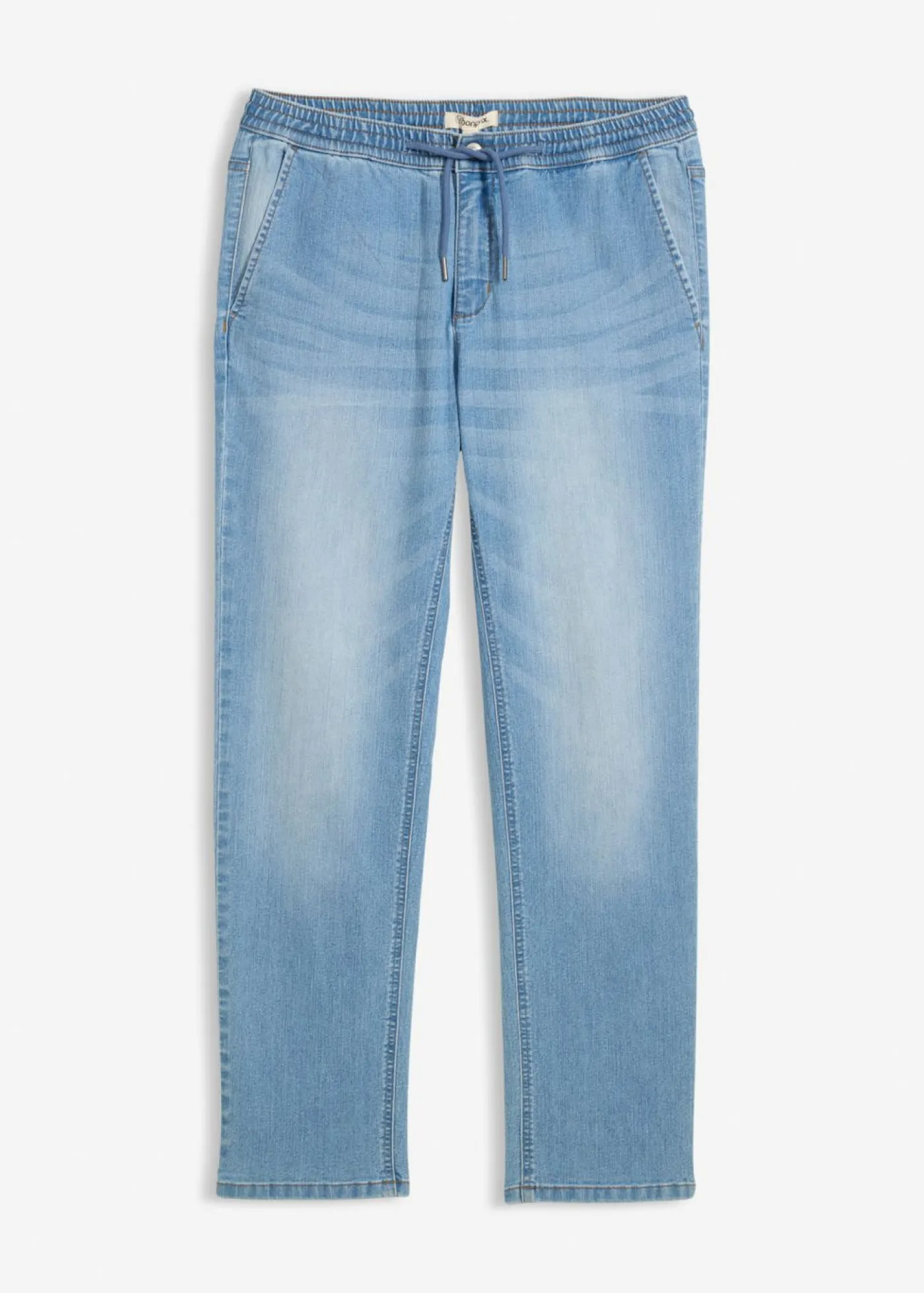 bonprix bonprix Vaqueros>Vaqueros sin cierre con corte regular, cinturilla elástica y forma recta Denim claro