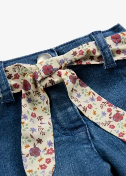 bonprix bonprix Pantalones>Vaqueros sin cierre con cinturón Azul piedra