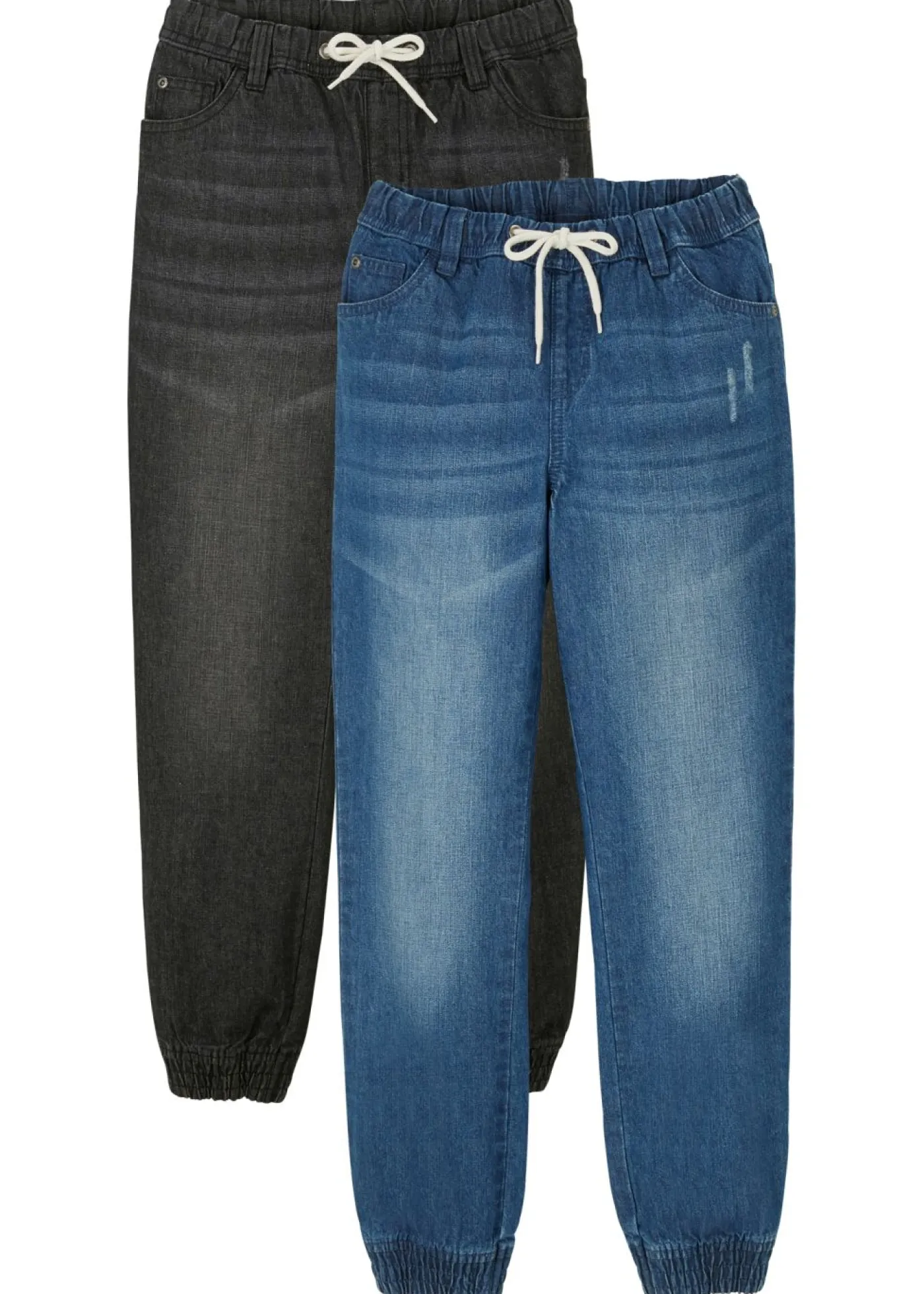 Niños bonprix bonprix Vaqueros sin cierre de algodón con corte regular (2 unidades)