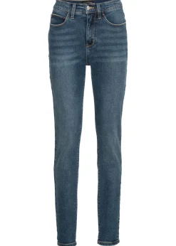 bonprix bonprix Vaqueros>Vaqueros skinny de talle alto Azul piedra