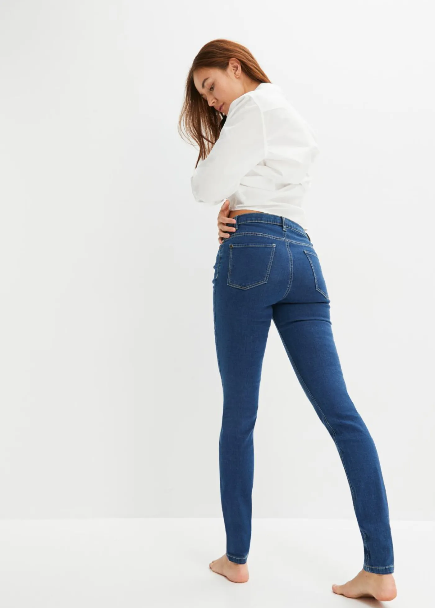 Mujer bonprix bonprix Vaqueros skinny, mid waist, elásticos