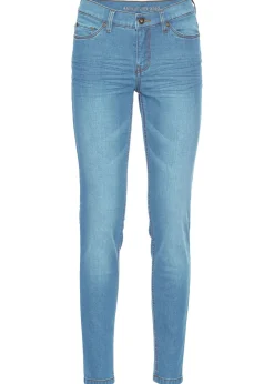 bonprix bonprix Vaqueros>Vaqueros skinny, mid waist, cropped Denim claro