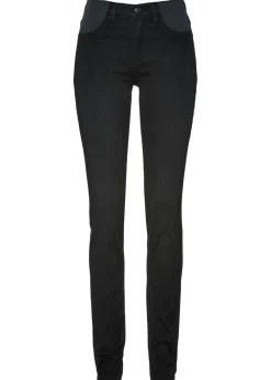bonprix bonprix Tallas Pequeñas>Vaqueros skinny, mid waist, elásticos Negro denim