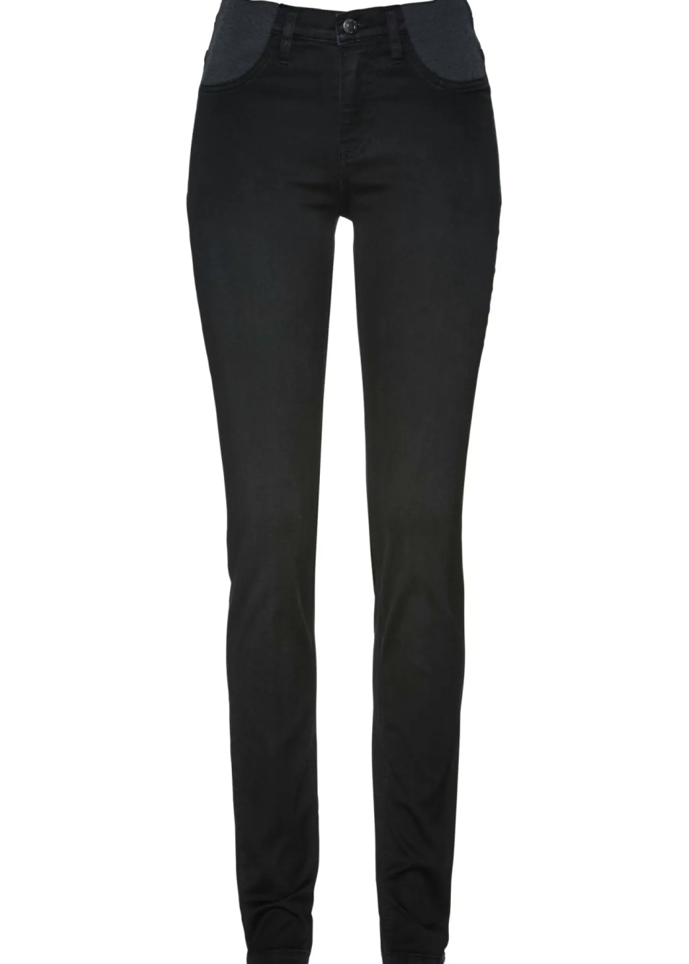 bonprix bonprix Tallas Pequeñas>Vaqueros skinny, mid waist, elásticos Negro denim