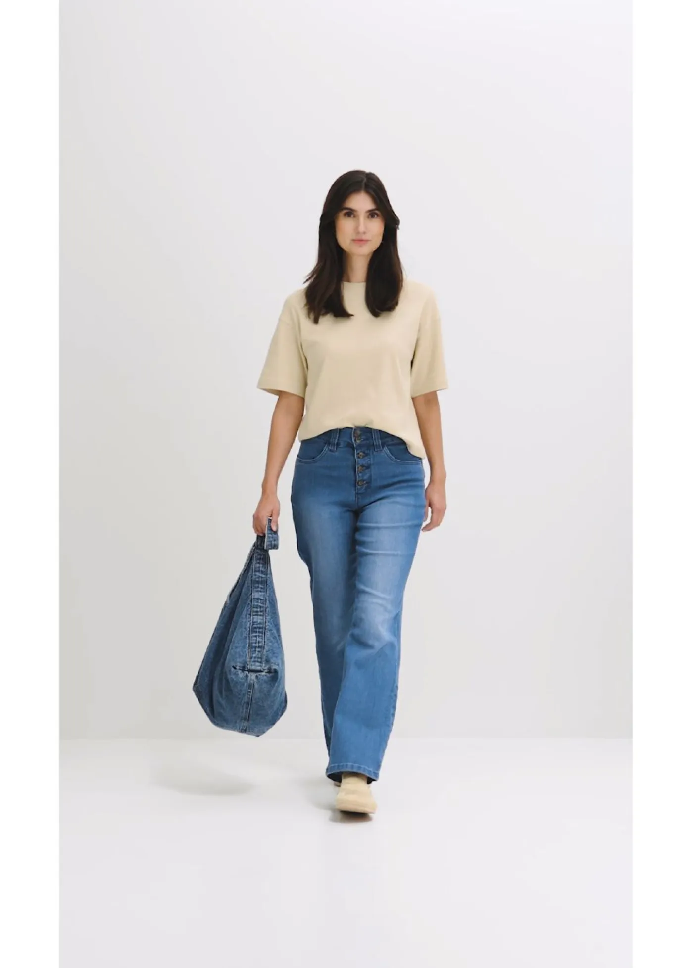 Mujer bonprix bonprix Vaqueros straight, high waist, elásticos