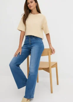 Mujer bonprix bonprix Vaqueros straight, high waist, elásticos