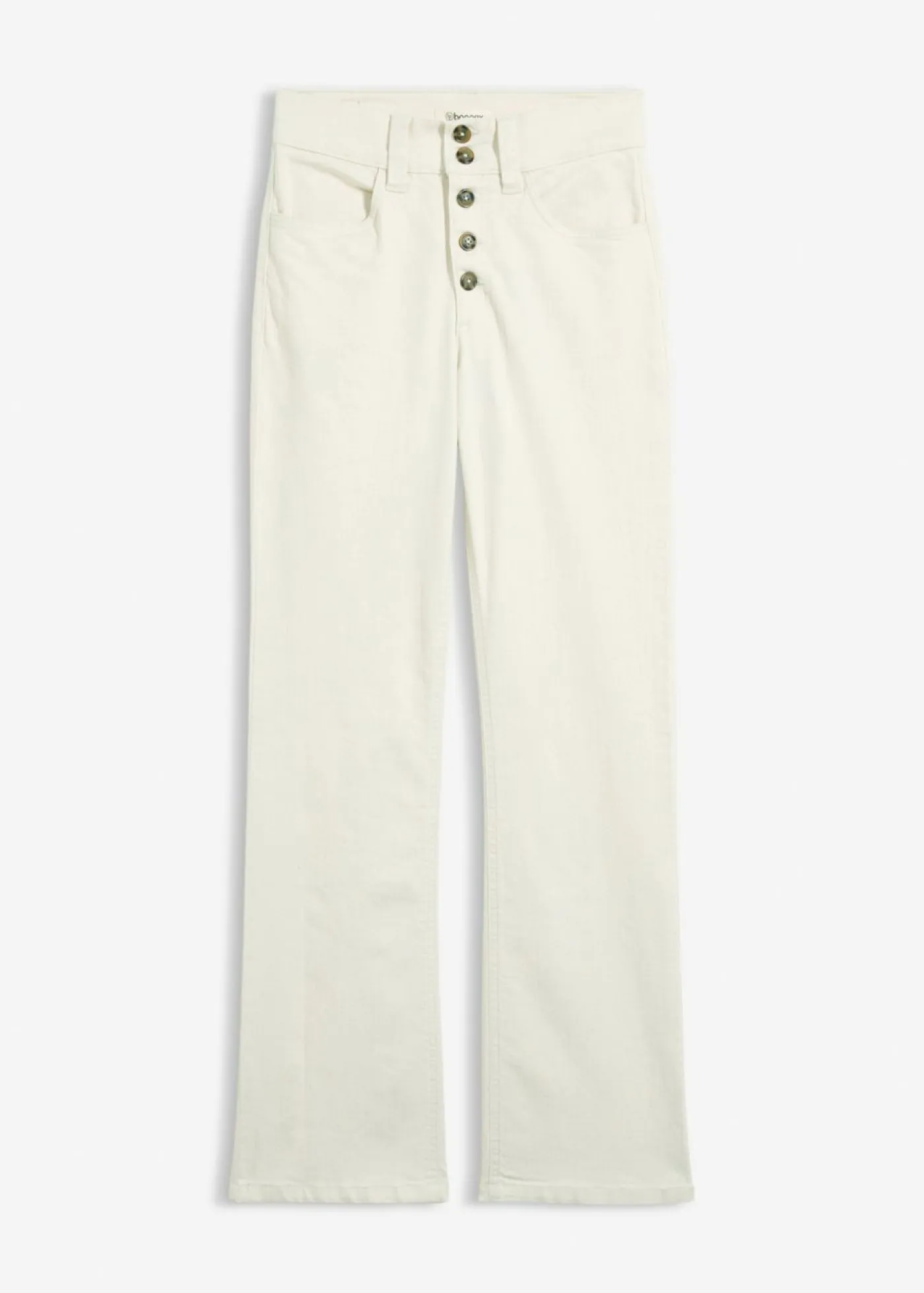 bonprix bonprix Vaqueros|Novedades>Vaqueros straight, high waist, elásticos Blanco lana