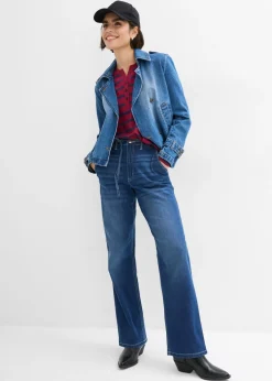 Mujer bonprix bonprix Vaqueros straight, loose fit, high waist, con cintura cómoda