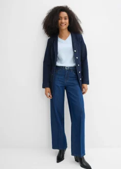 Mujer bonprix bonprix Vaqueros straight, loose, mid waist, de algodón