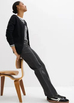 Mujer bonprix bonprix Vaqueros straight, mid waist, elásticos