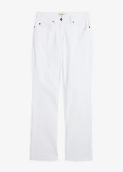 bonprix bonprix Vaqueros|Tallas Pequeñas>Vaqueros straight, mid waist, elásticos Blanco