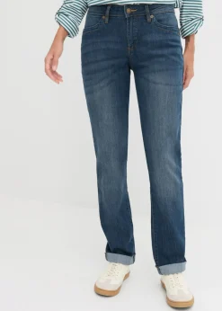 Mujer bonprix bonprix Vaqueros straight, mid waist, elásticos