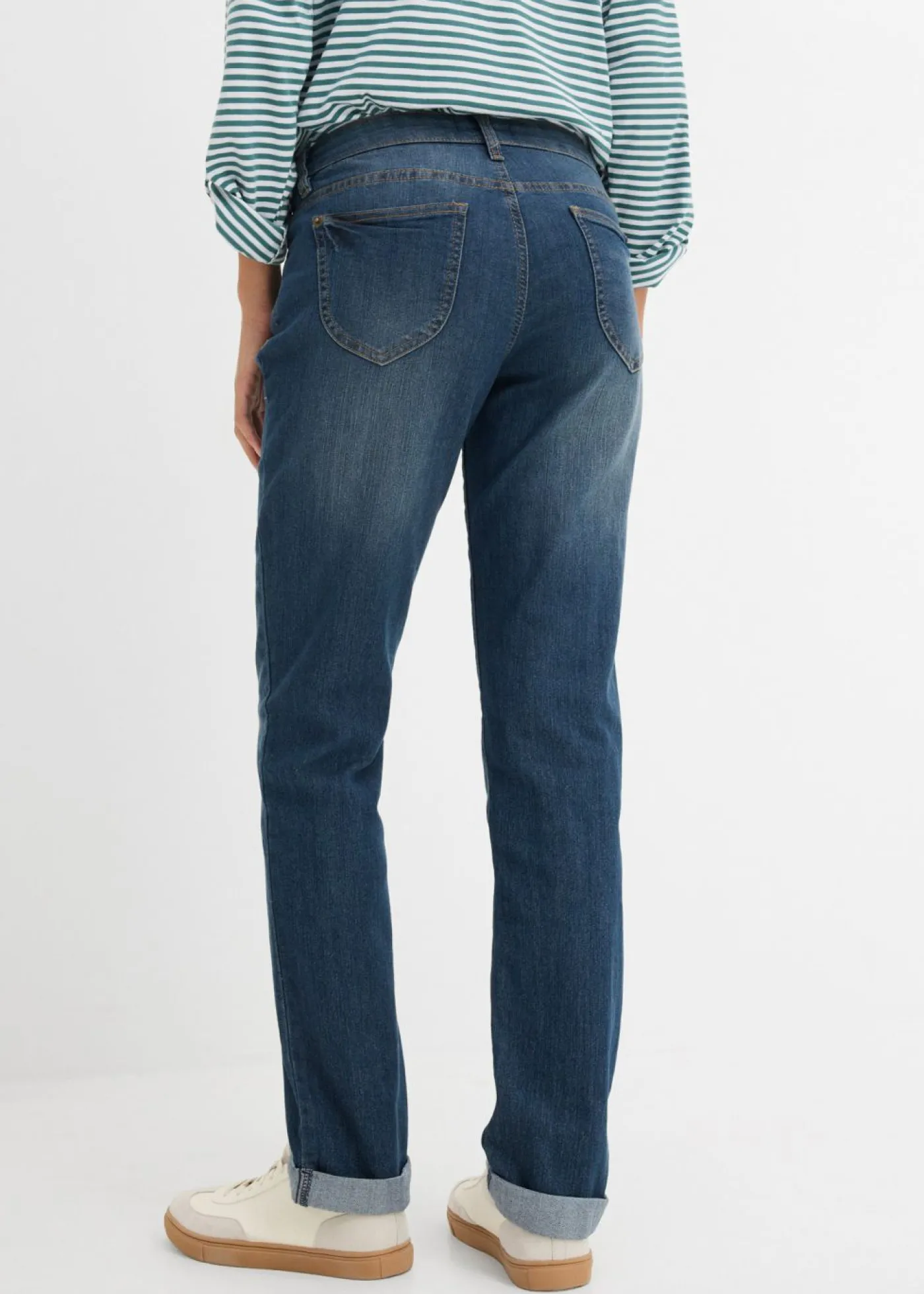 Mujer bonprix bonprix Vaqueros straight, mid waist, elásticos