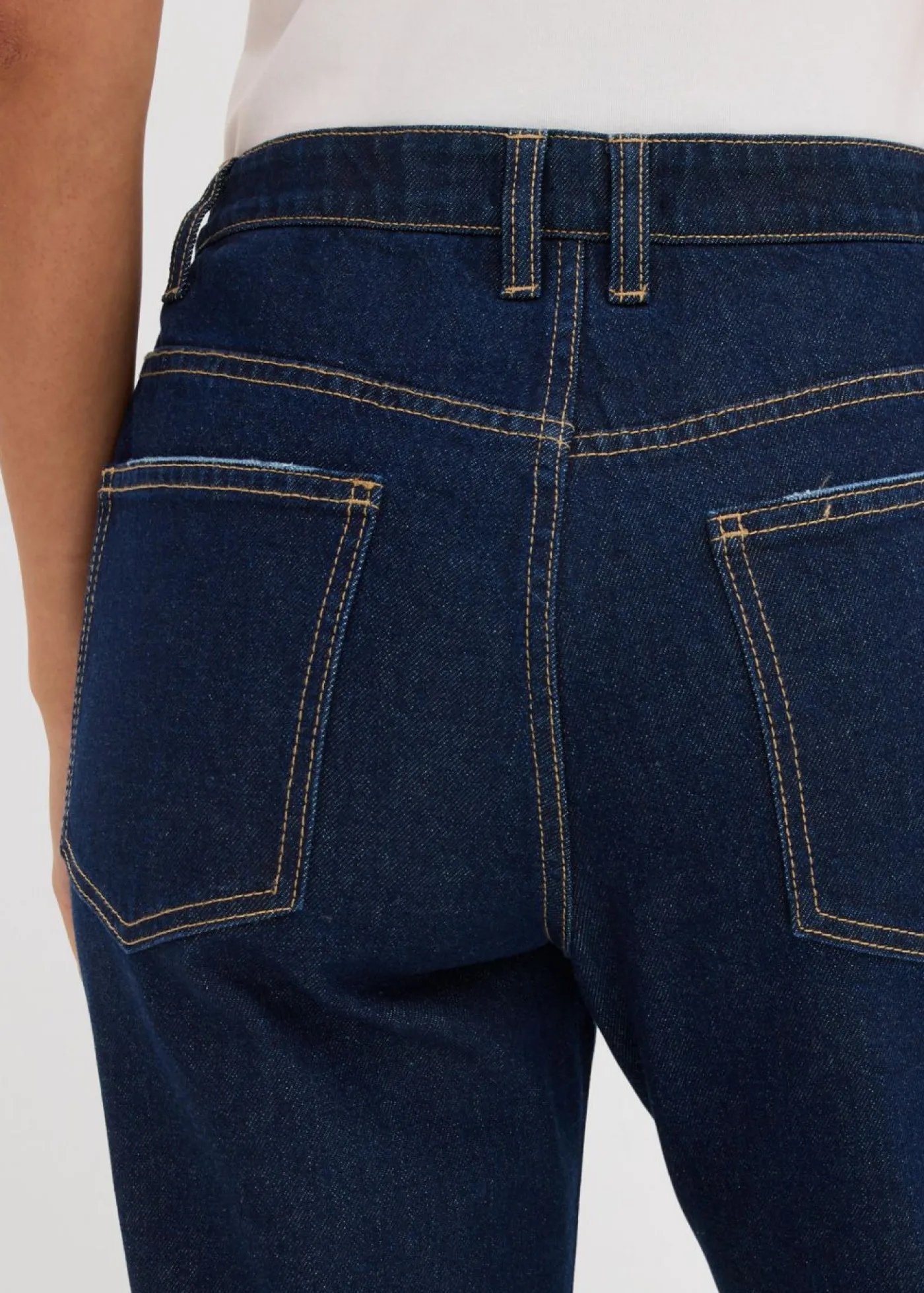 bonprix bonprix Tallas Pequeñas>Vaqueros straight, mid waist, con piedras brillantes denim intenso