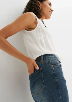 Mujer bonprix bonprix Vaqueros straight, mid waist, elásticos