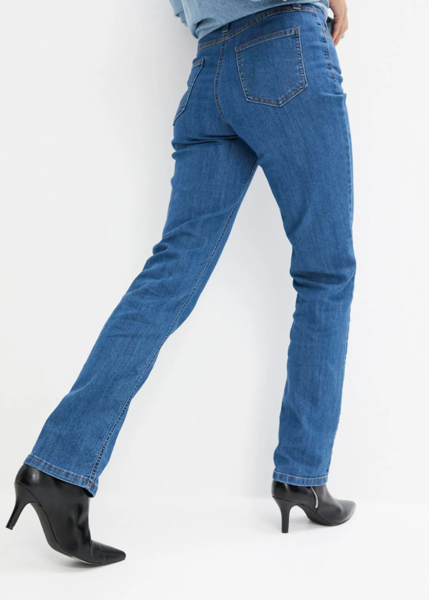 Mujer bonprix bonprix Vaqueros straight, mid waist, elásticos