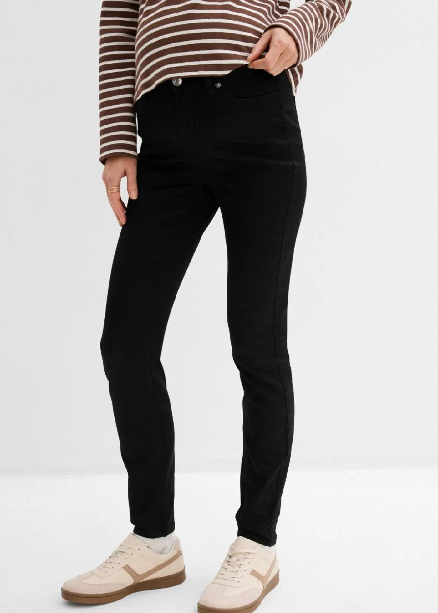 Mujer bonprix bonprix Vaqueros superelásticos premamá 2 en 1 con corte slim para durante y después del embarazo