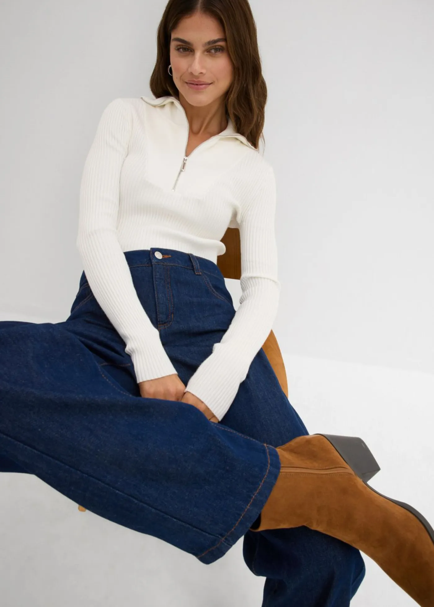 Mujer bonprix bonprix Vaqueros tipo balloon con talle medio