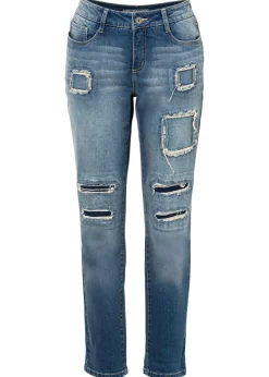 bonprix bonprix Vaqueros>Vaqueros tipo boyfriend, mid waist denim sucio