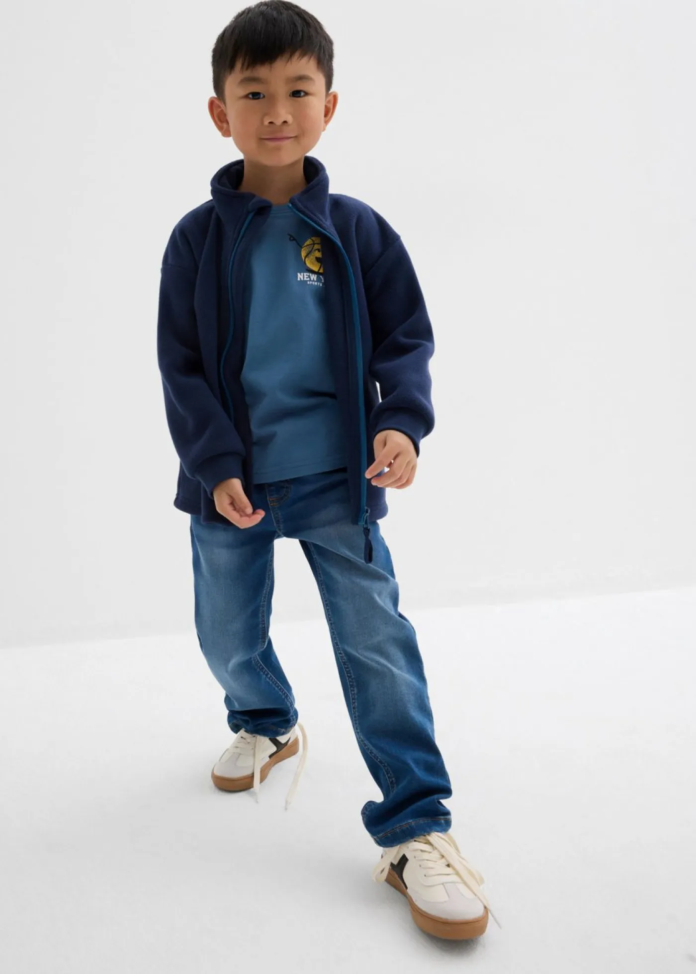 bonprix bonprix Ropa 2 A 9 Años·Vaqueros Y Pantalones>Vaqueros tipo chándal, regular fit, straight Denim