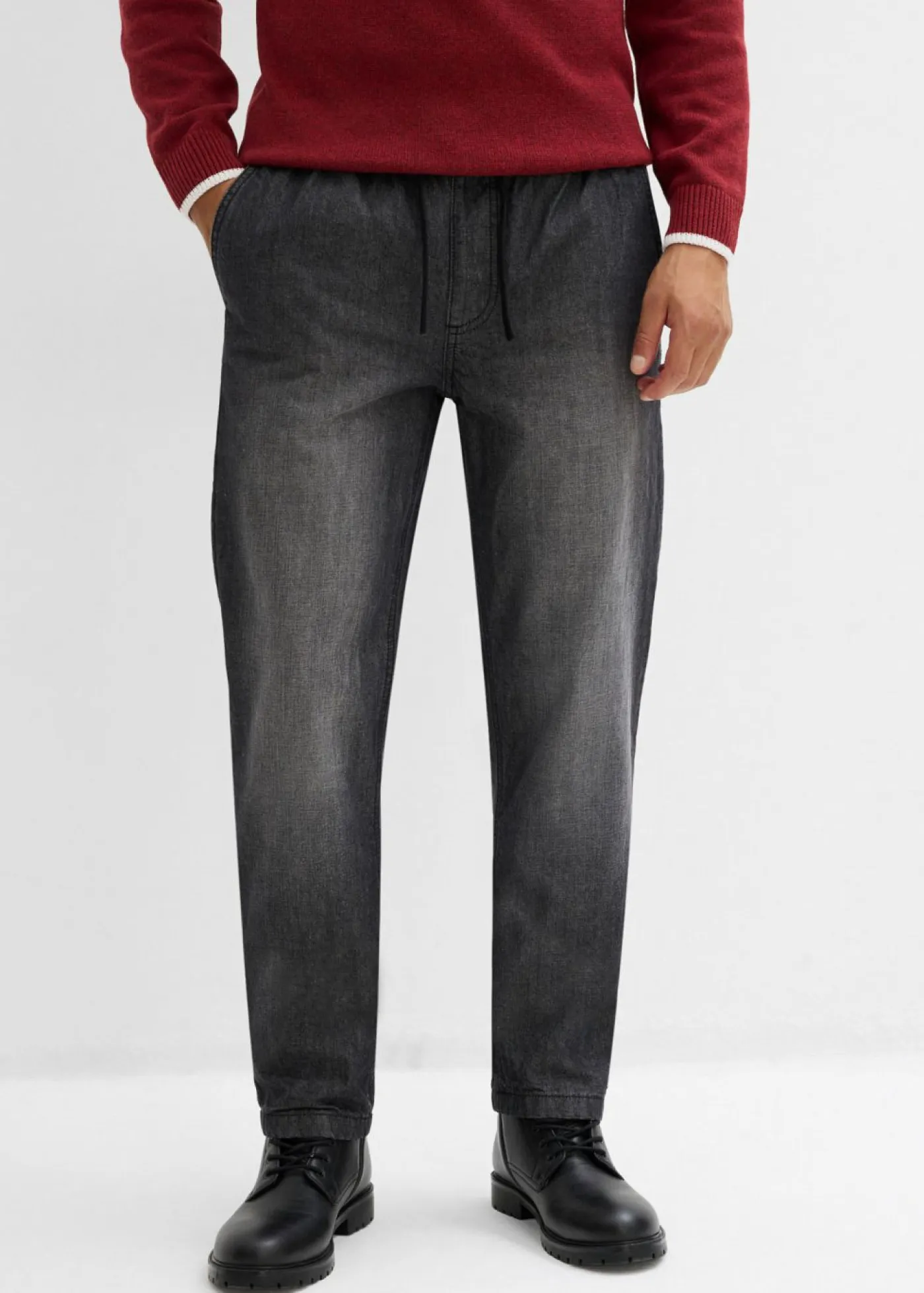 Hombre bonprix bonprix Vaqueros térmicos con corte recto, forro de franela y diseño recto