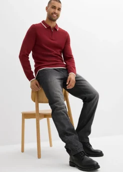 Hombre bonprix bonprix Vaqueros térmicos con corte recto, forro de franela y diseño recto