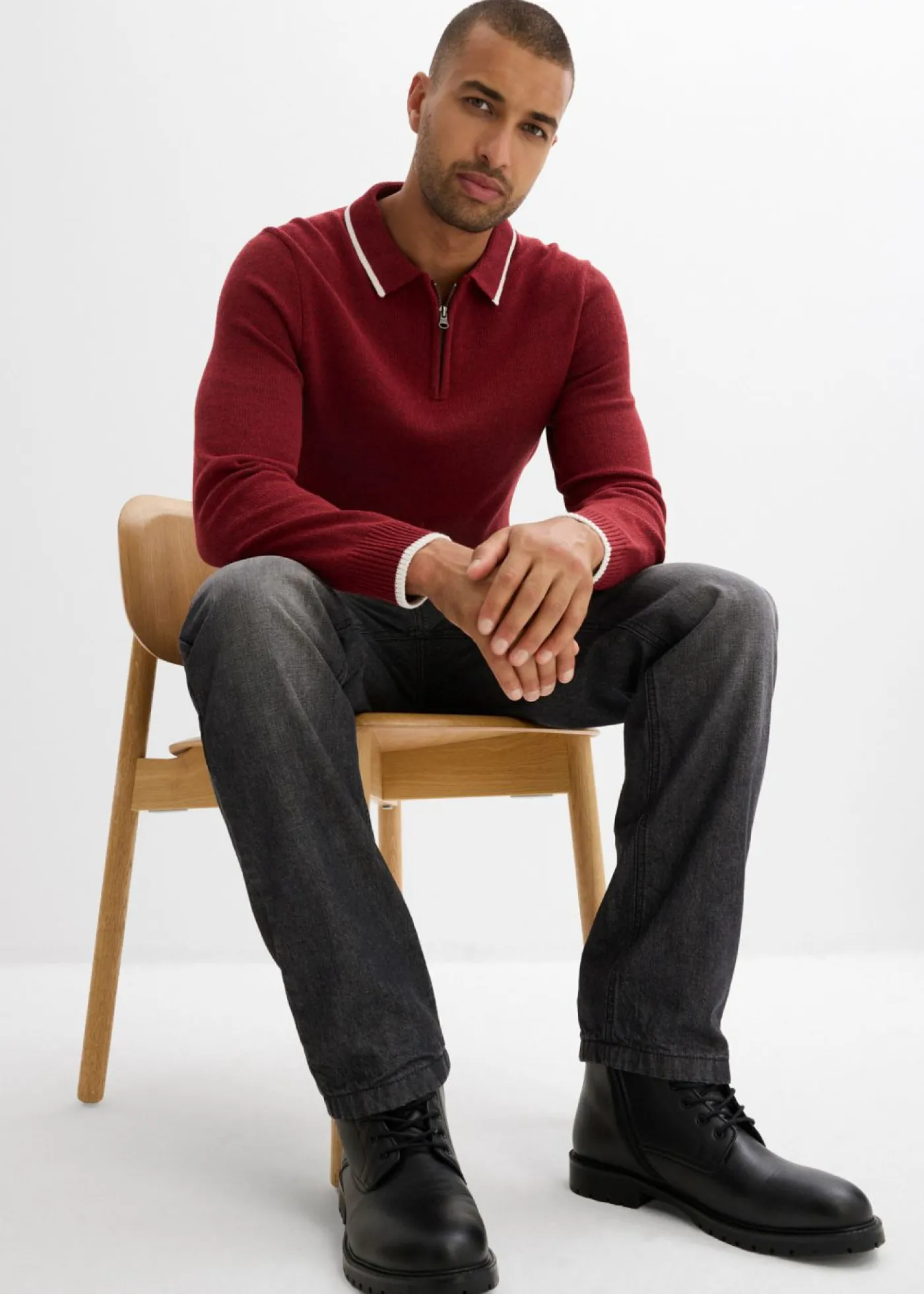 Hombre bonprix bonprix Vaqueros térmicos con corte recto, forro de franela y diseño recto