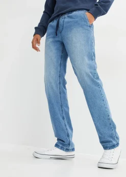 bonprix bonprix Ropa Térmica|Outdoor>Vaqueros térmicos con corte recto, forro de franela y diseño recto azul medio denim/azul marino
