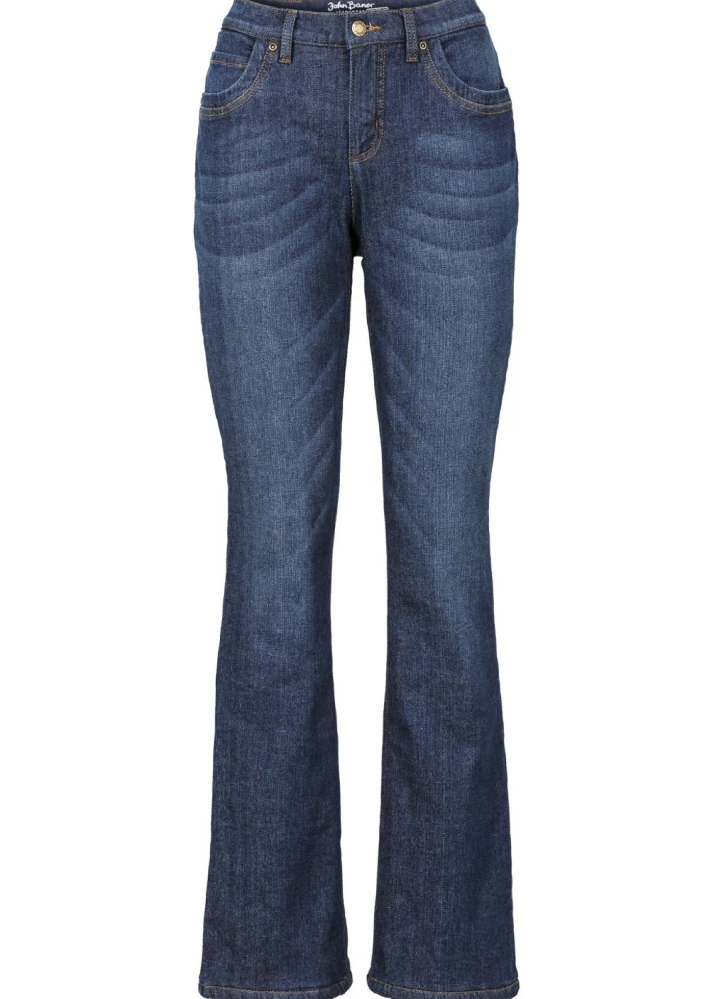 bonprix bonprix Ropa Térmica|Vaqueros>Vaqueros térmicos de talle alto con corte bootcut Azul marino desgastado