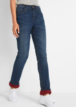 Mujer bonprix bonprix Vaqueros térmicos de talle alto y corte recto