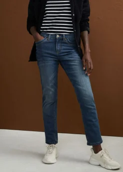 Mujer bonprix bonprix Vaqueros térmicos de talle alto y corte recto