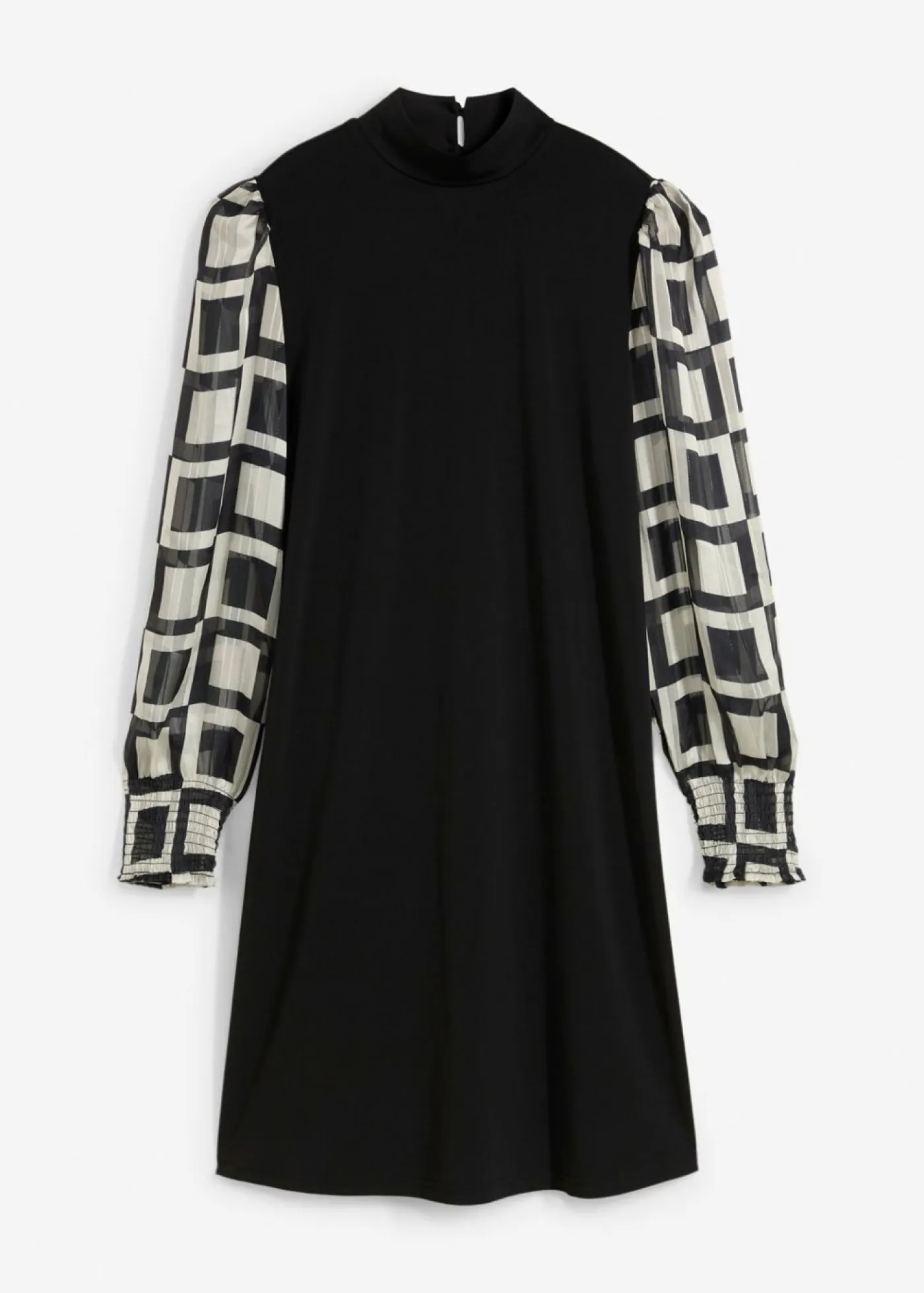 bonprix bonprix Vestidos>Vestido Negro/crudo con estampado gráfico