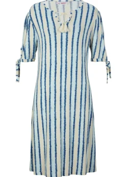 bonprix John Baner JEANSWEAR Vestidos>Vestido Azul-blanco estampado