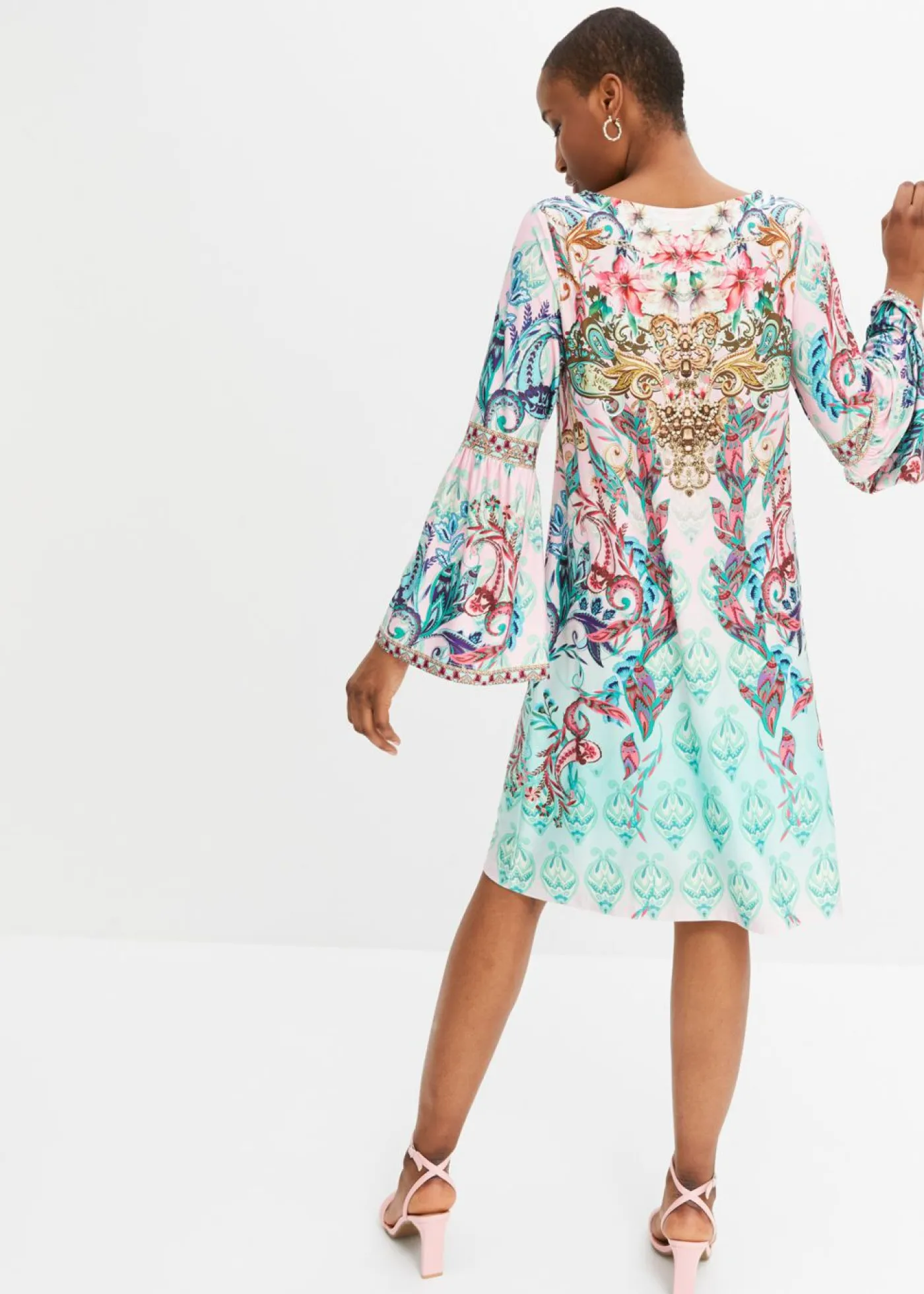 bonprix bonprix Vestidos>Vestido turquesa/rosa pálido