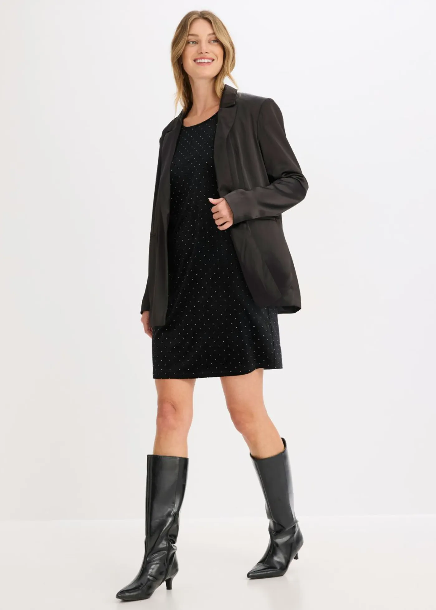 bonprix bonprix Vestidos>Vestido Negro metalizado