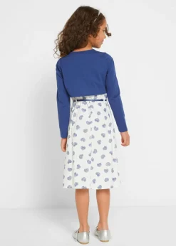 Niños bonprix bonprix Vestido + bolero + cinturón (3 piezas)