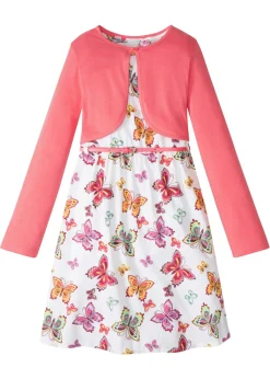 Niños bonprix bonprix Vestido + cinturón + bolero para niñas (3 piezas)
