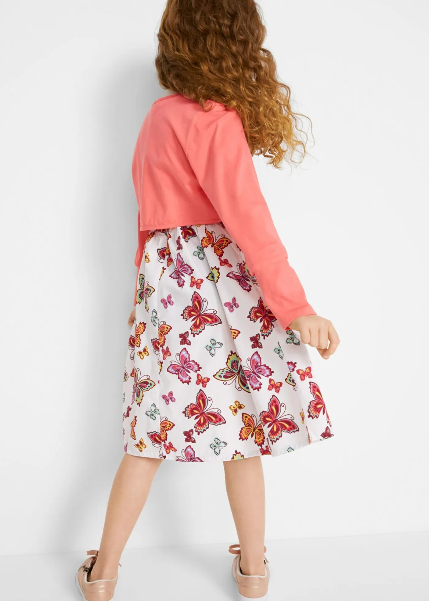 Niños bonprix bonprix Vestido + cinturón + bolero para niñas (3 piezas)