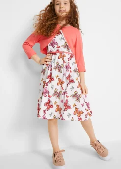 Niños bonprix bonprix Vestido + cinturón + bolero para niñas (3 piezas)