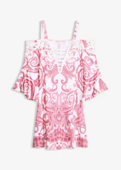 Mujer bonprix bonprix Vestido acampanado con escote bañera