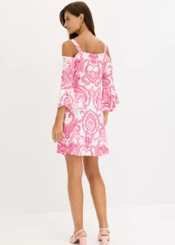 Mujer bonprix bonprix Vestido acampanado con escote bañera