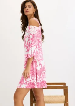 Mujer bonprix bonprix Vestido acampanado con escote bañera